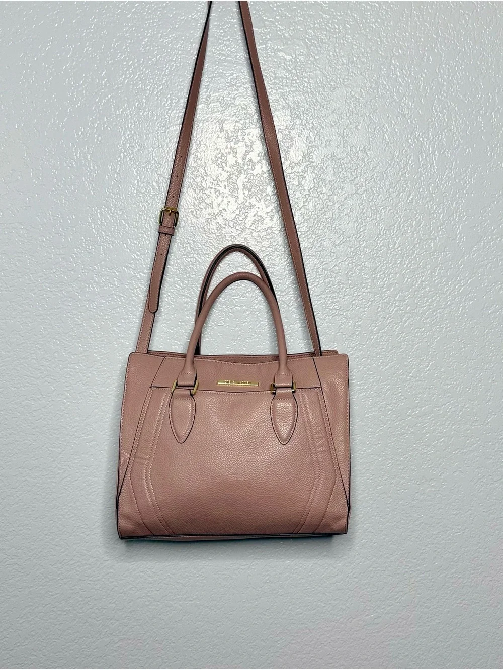 Steve Madden Blush Pink Structured Satchel with Removable Strap